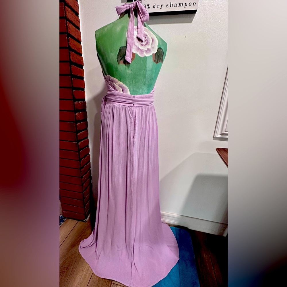 Forever 21 Crinkled Cut Out M Slit Maxi Dress, SM - Picture 3 of 5